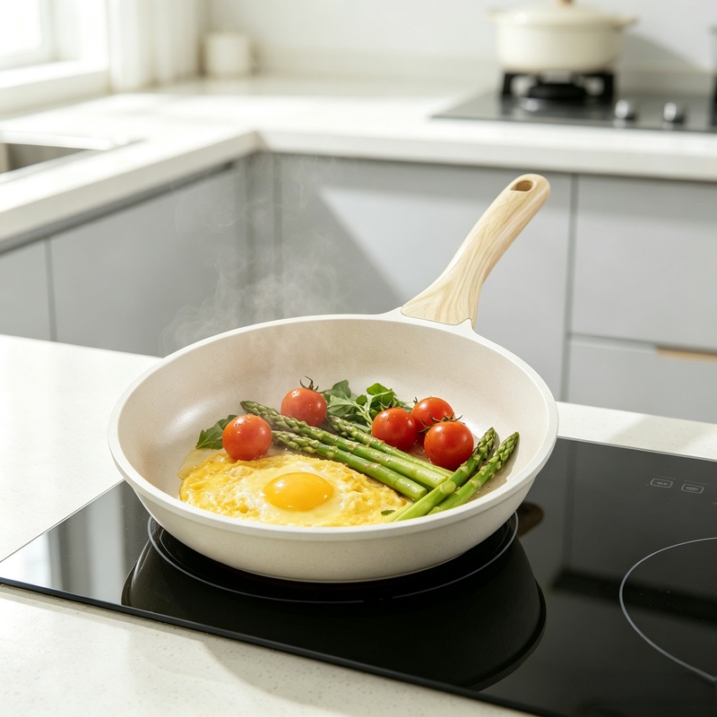 Home Cooking Classes - Ceramiczna nieprzywierająca patelnia wok, odporna na