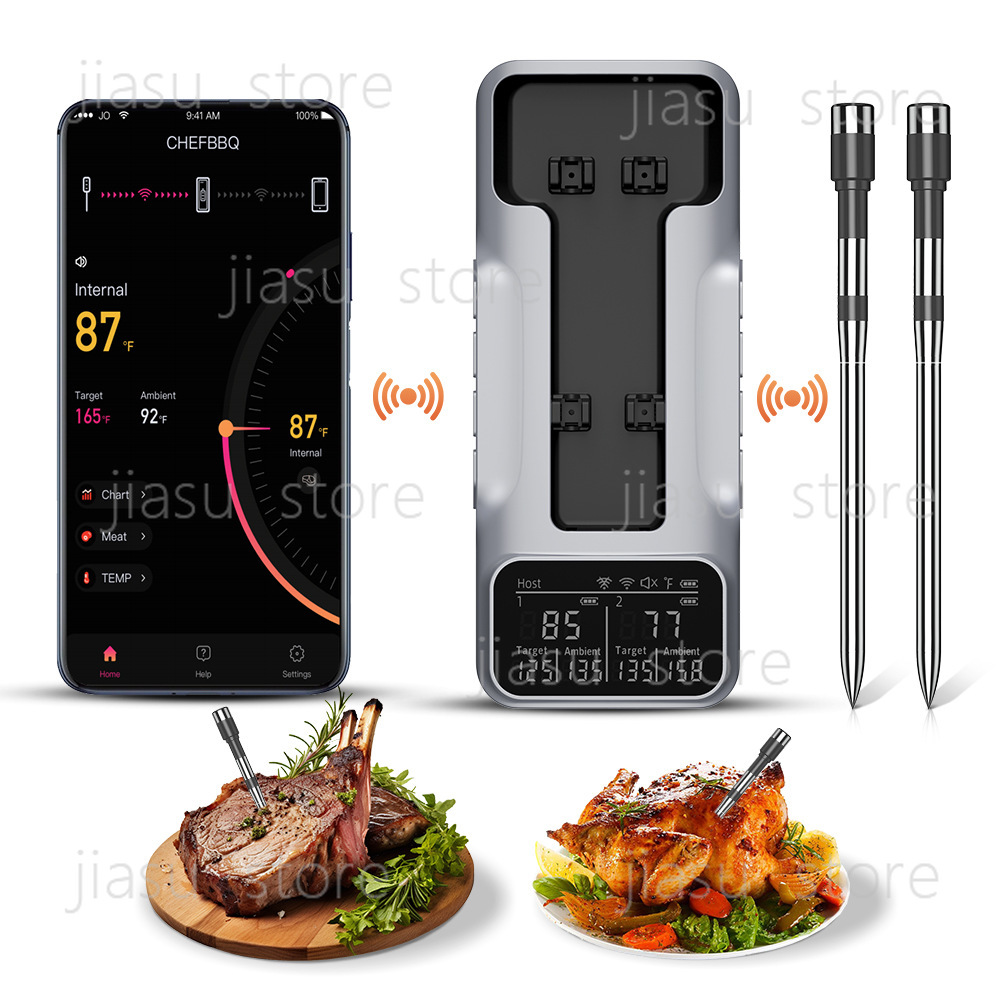 Home Cooking App - Ulepszony termometr Bluetooth do grilla 2026,