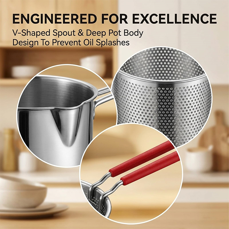 Mały garnek do smażenia ze sta – Home Cooking Oil Filter recenzja i cena