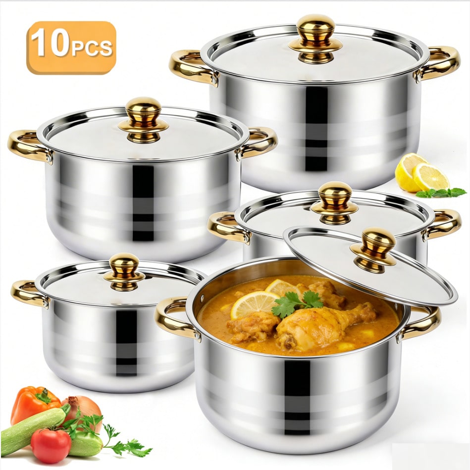Zestaw garnków ze stali nierdz – Home Cooking Set recenzja i cena